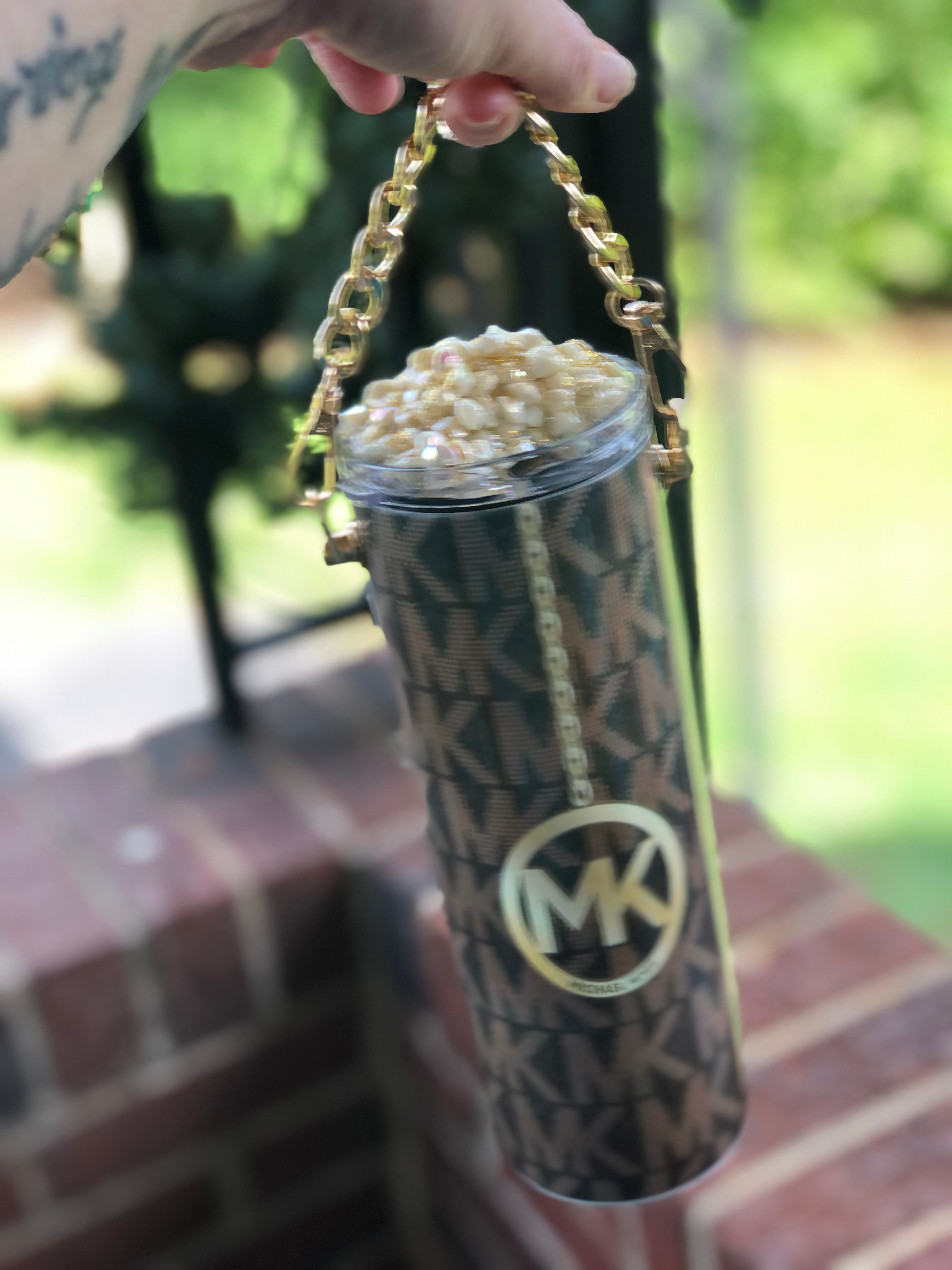 MK purse handle tumbler – Designs By Us 2021